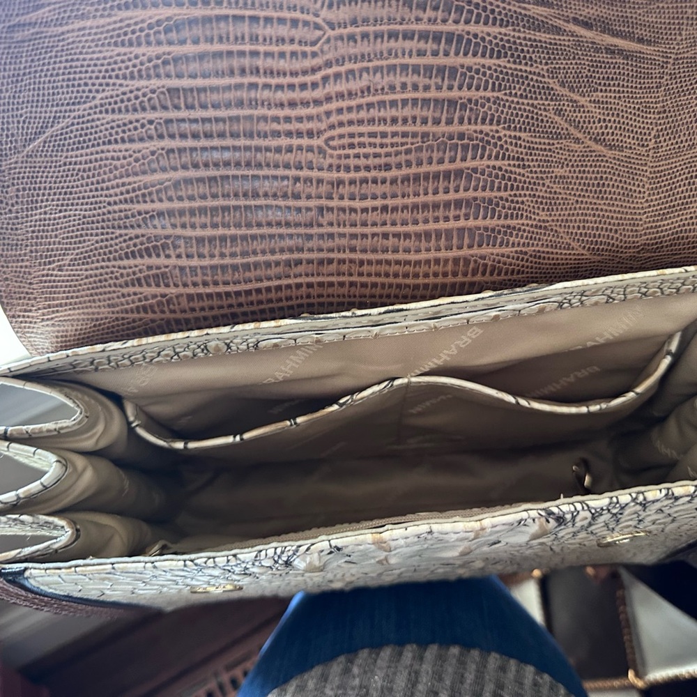 Brahmin Tan and Black Satchel with Tassel - Picture 2 of 4